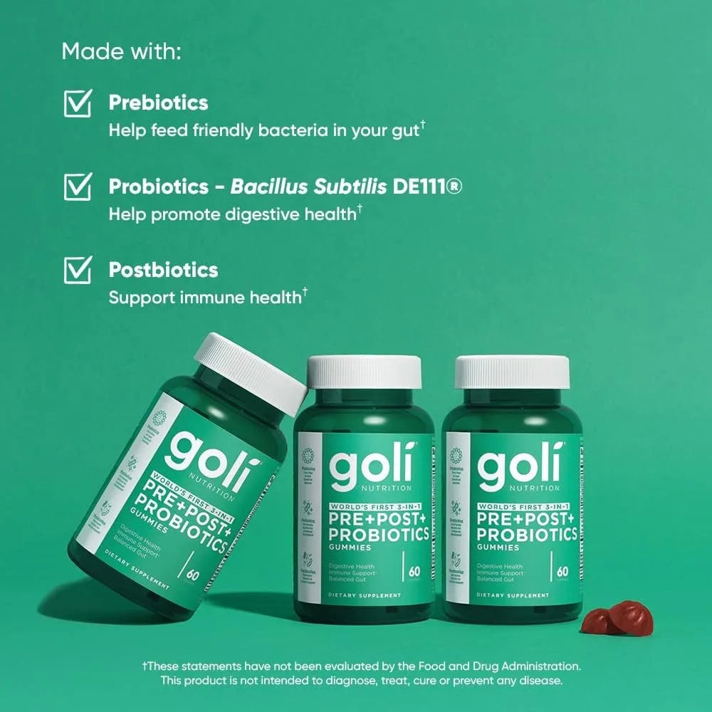 Pre+Post+Probiotics Gummies - Promote Gut Health, Improve Digestive Function, and Enhance Nutrient Absorption