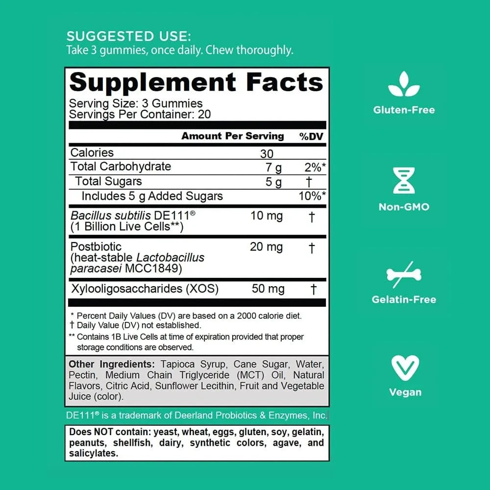 Pre+Post+Probiotics Gummies - Promote Gut Health, Improve Digestive Function, and Enhance Nutrient Absorption